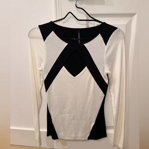 Karen Millen two tone long sleeve top